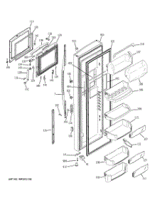 03 - Fresh Food Door parts for Ge Refrigerator MCG23NHSBFBB from AppliancePartsPros.com