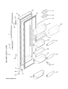 02 - Fresh Food Door parts for Ge Refrigerator MCG23MISBFBB from AppliancePartsPros.com