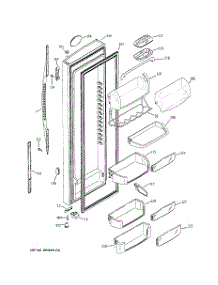 03 - Fresh Food Door parts for Ge Refrigerator PCG23NGSBFWW from AppliancePartsPros.com