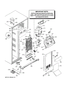 03 - Freezer Section parts for Ge Refrigerator GCG23YBSBFWW from AppliancePartsPros.com