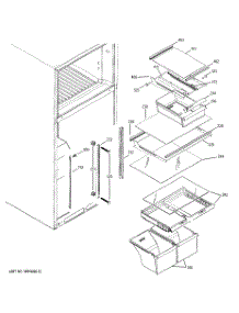05 - Fresh Food Shelves parts for Ge Refrigerator STS18ZBPRRWW from AppliancePartsPros.com