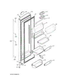 05 - Fresh Food Door parts for Ge Refrigerator ZSG27SGSBSS from AppliancePartsPros.com