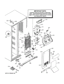 06 - Freezer Section parts for Ge Refrigerator ZSG27SGSBSS from AppliancePartsPros.com