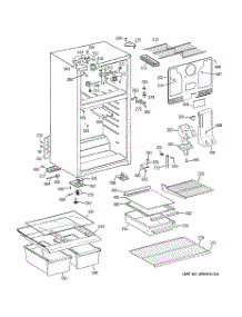 02 - Cabinet parts for Ge Refrigerator GTS18EBSELWW from AppliancePartsPros.com