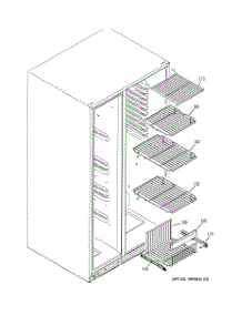 05 - Freezer Shelves parts for Ge Refrigerator GSX25YBSBCWW from AppliancePartsPros.com