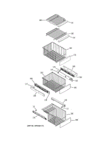 06 - Freezer Shelves parts for Ge Refrigerator PWG25SGSBCSS from AppliancePartsPros.com