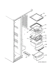 08 - Fresh Food Shelves parts for Ge Refrigerator GSK25LHSBCCC from AppliancePartsPros.com