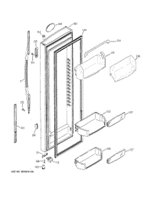 02 - Fresh Food Door parts for Ge Refrigerator PSR26LGPEBB from AppliancePartsPros.com