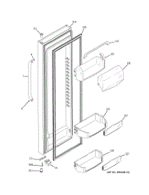 02 - Fresh Food Door parts for Ge Refrigerator GSS25XSRESS from AppliancePartsPros.com