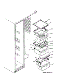 08 - Fresh Food Shelves parts for Ge Refrigerator GSS25XSRESS from AppliancePartsPros.com
