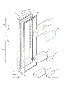 02 - Fresh Food Door parts for Ge Refrigerator GSS25TGPEWW from AppliancePartsPros.com