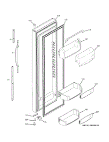 02 - Fresh Food Door parts for Ge Refrigerator DSS25KGRECC from AppliancePartsPros.com