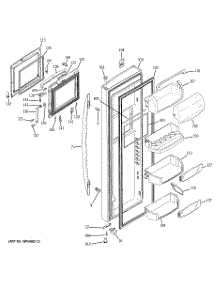 02 - Fresh Food Door parts for Ge Refrigerator PSR26UHRESS from AppliancePartsPros.com