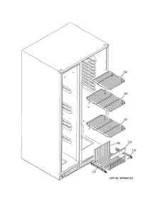 05 - Freezer Shelves parts for Ge Refrigerator DSS25KGREBB from AppliancePartsPros.com