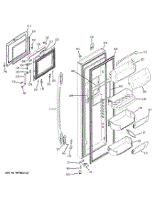 03 - Fresh Food Door parts for Ge Refrigerator PSS29NHSBBB from AppliancePartsPros.com