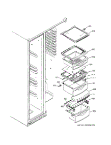 08 - Fresh Food Shelves parts for Ge Refrigerator GSS25TGPECC from AppliancePartsPros.com