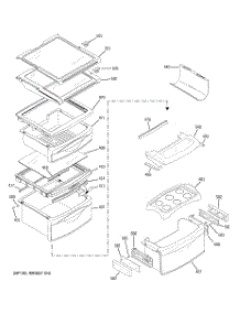 09 - Fresh Food Shelves parts for Ge Refrigerator PSS26NHSCCC from AppliancePartsPros.com