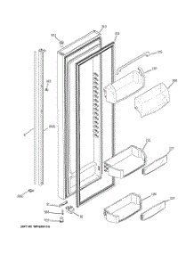 02 - Fresh Food Door parts for Ge Refrigerator GCL22KGRESV from AppliancePartsPros.com