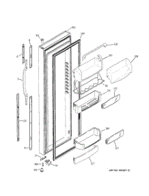 02 - Fresh Food Door parts for Ge Refrigerator GCG21ZESBFWW from AppliancePartsPros.com