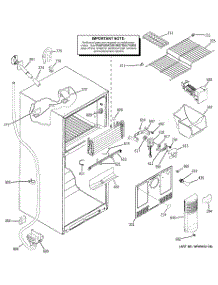 02 - Freezer Section parts for Ge Refrigerator GTS18SHPCRBS from AppliancePartsPros.com