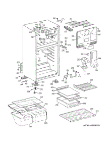 02 - Cabinet parts for Ge Refrigerator GTS18FBSARCC from AppliancePartsPros.com