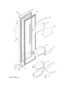 02 - Fresh Food Door parts for Ge Refrigerator GCG23YESBFSS from AppliancePartsPros.com