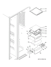 08 - Fresh Food Shelves parts for Ge Refrigerator GCG23YESBFSS from AppliancePartsPros.com