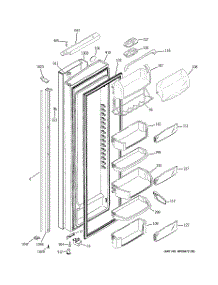 03 - Fresh Food Door parts for Ge Refrigerator PIG23SGSBFSV from AppliancePartsPros.com