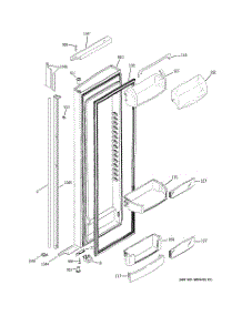02 - Fresh Food Door parts for Ge Refrigerator GIG21YESBFKB from AppliancePartsPros.com