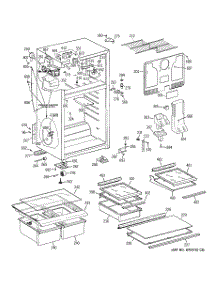 02 - Cabinet parts for Ge Refrigerator GTS18HCSARCC from AppliancePartsPros.com