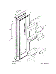 02 - Fresh Food Door parts for Ge Refrigerator GCG21YESBFSS from AppliancePartsPros.com