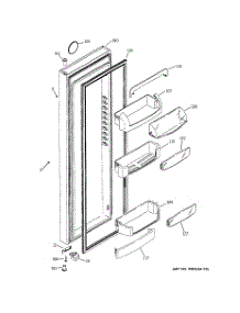 02 - Fresh Food Door parts for Ge Refrigerator GCG21YESBFNS from AppliancePartsPros.com