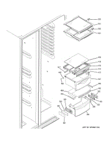 08 - Fresh Food Shelves parts for Ge Refrigerator GCG21YESBFNS from AppliancePartsPros.com