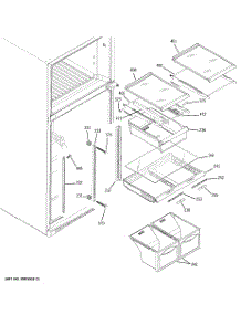 05 - Fresh Food Shelves parts for Ge Refrigerator GTS18WCPSRWW from AppliancePartsPros.com