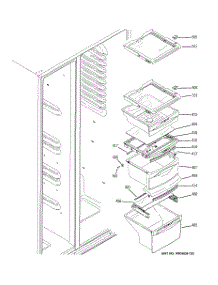 08 - Fresh Food Shelves parts for Ge Refrigerator GSR23WSSASS from AppliancePartsPros.com