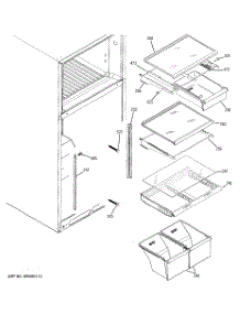 05 - Fresh Food Shelves parts for Ge Refrigerator DTL18ICSPRBS from AppliancePartsPros.com