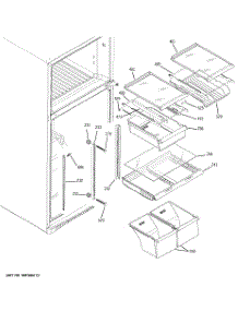 05 - Fresh Food Shelves parts for Ge Refrigerator GTS18YBRRRWW from AppliancePartsPros.com