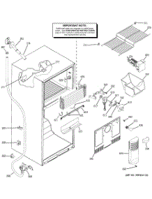 02 - Freezer Section parts for Ge Refrigerator GTS18WCPPRWW from AppliancePartsPros.com