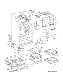 02 - Cabinet parts for Ge Refrigerator GTS17KBSARWW from AppliancePartsPros.com