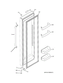 02 - Fresh Food Door parts for Ge Refrigerator ESS23SGSASS from AppliancePartsPros.com