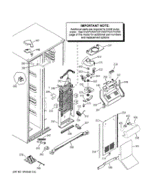 03 - Freezer Section parts for Ge Refrigerator GCK23LASAFCC from AppliancePartsPros.com