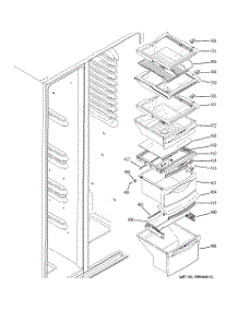 08 - Fresh Food Shelves parts for Ge Refrigerator ESS23SGSASS from AppliancePartsPros.com