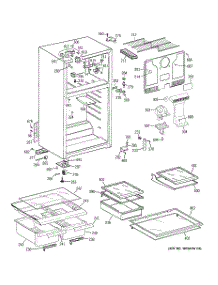 02 - Cabinet parts for Ge Refrigerator GTS17JBSARWW from AppliancePartsPros.com