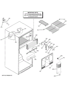 02 - Freezer Section parts for Ge Refrigerator GTL18PBRFRBS from AppliancePartsPros.com