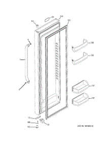 02 - Fresh Food Door parts for Ge Refrigerator ESS25SGSASS from AppliancePartsPros.com
