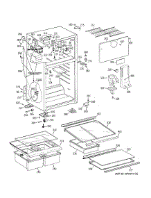 02 - Cabinet parts for Ge Refrigerator GTS18GCSARWW from AppliancePartsPros.com