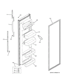 02 - Fresh Food Door parts for Ge Refrigerator GSS22KGPJWW from AppliancePartsPros.com