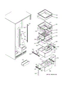 07 - Fresh Food Shelves parts for Ge Refrigerator GSS22KGPJWW from AppliancePartsPros.com