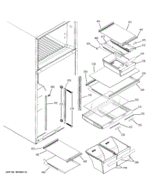 05 - Fresh Food Shelves parts for Ge Refrigerator DTH18ZBSORWW from AppliancePartsPros.com