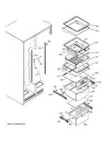 07 - Fresh Food Shelves parts for Ge Refrigerator SSH25KFRFWW from AppliancePartsPros.com
